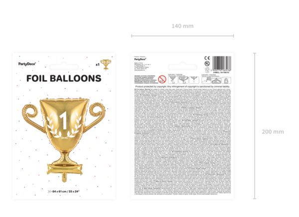 XL Folienballon Figur - Champion - ø 64cm